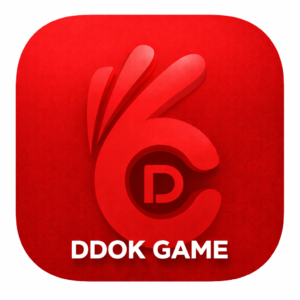 DDOK Game mobile app interface showing online gaming platform with bonus rewards and easy gameplay options.
